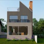 Разрешение на постройку энергоэффективного дома в Silsden: кухня-гостиная с видами, сарай-студия