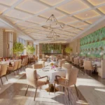 Современный ресторан Seia и приватный клуб на верхних этажах башни 830 Brickell в финансовом районе Брикелл