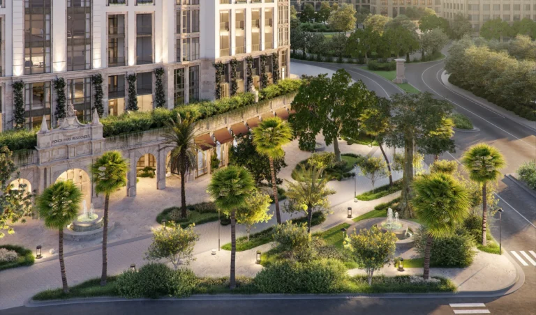 Футуристический Ponce Park Рендер интерьера Ponce Park, роскошные кухни и террасы в Coral Gables