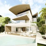 Современный интерьер Villa Tropezina с натуральными тонами и океанскими видами