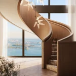 Современный кабинет и семейная комната первого этажа в элитном триплексе Villa Miami