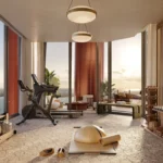 Приватная терраса триплекса Villa Miami с алмазными узорами и видом на город