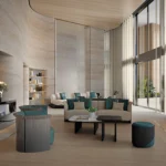 Итальянская мебель Bentley Home с бриллиантовым узором в апартаментах Miami