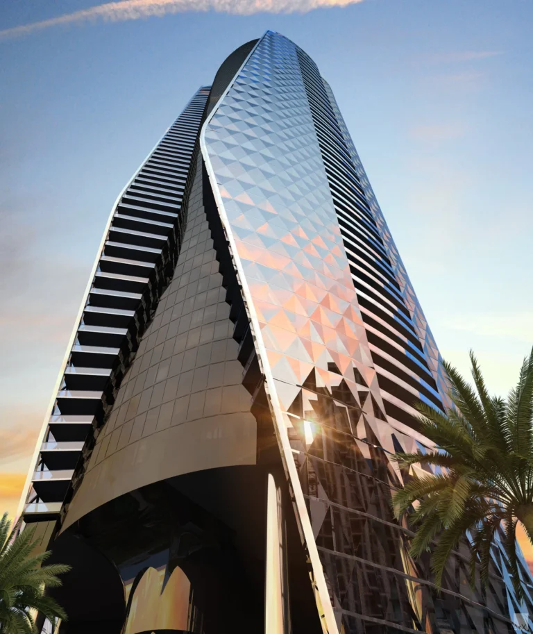 Люкс-башня Bentley высотой 716 футов Небоскрёб Bentley Residences в Sunny Isles Beach — один из самых высоких на океанском побережье США