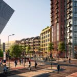 Аэрофотосъемка Canada Water — пример brownfield-регенерации в Лондоне для новых жилых кварталов