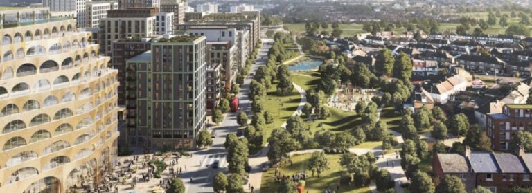 Brent Cross Town: Элитная недвижимость Лондона Современные дома в Brent Cross Town, инвестиционный проект с видом на парки