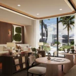 Общий план комплекса Midtown Park с башнями и парками в Midtown Miami