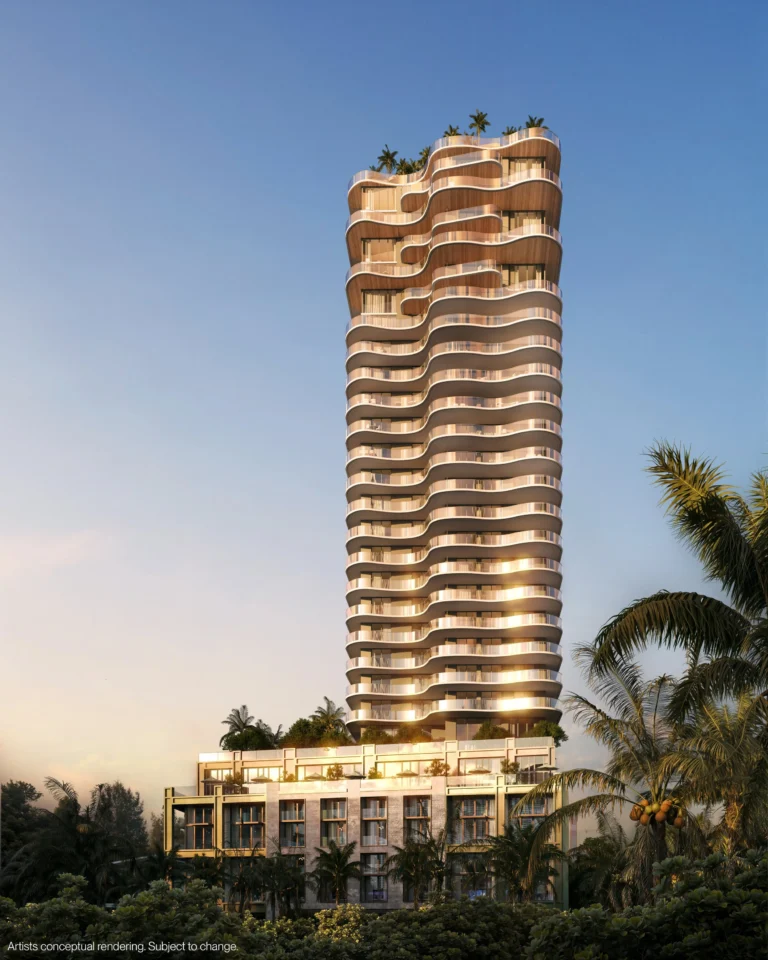 Тропический pool deck Midtown Park Приватный pool deck Midtown Park Residences: ресторан, бар, фитнес и огород в Midtown Майами