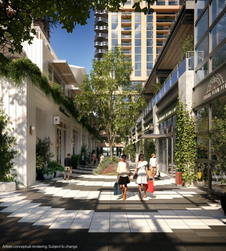 Тропический pool deck и wellness-зона Pool deck Midtown Park Residences с рестораном и фитнесом в Майами