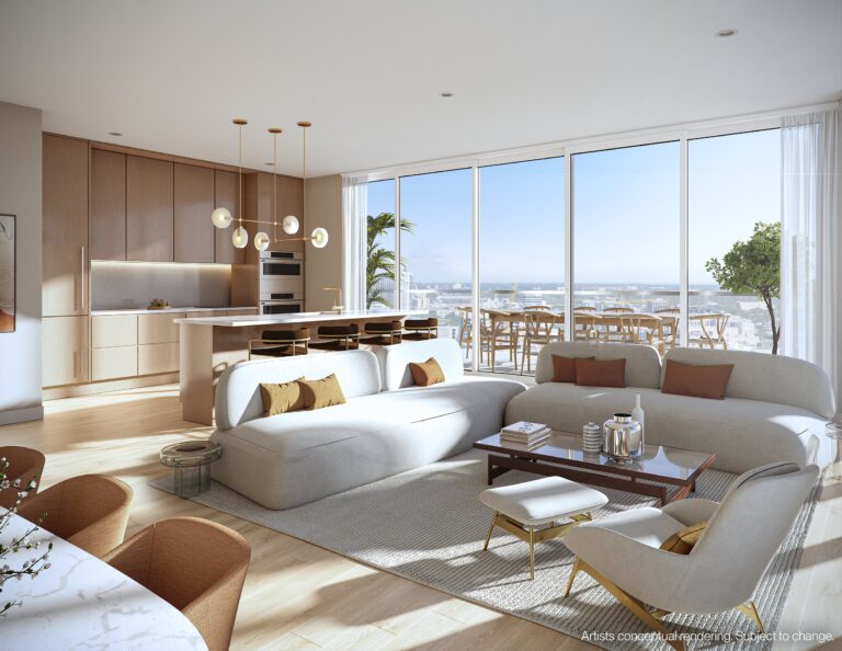 Эксклюзивные пентхаусы Midtown Park Пентхаусы Midtown Park Residences с приватными бассейнами и садами в Майами
