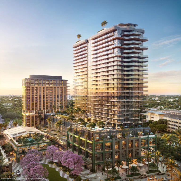 Pool deck Midtown Park Residences Тропический бассейн и ресторан на крыше Midtown Park Майами элитная недвижимость